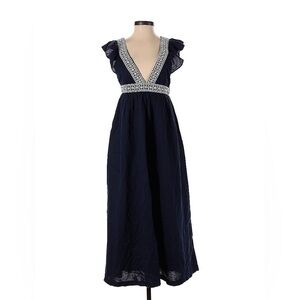 **sold** j crew navy blue maxi dress